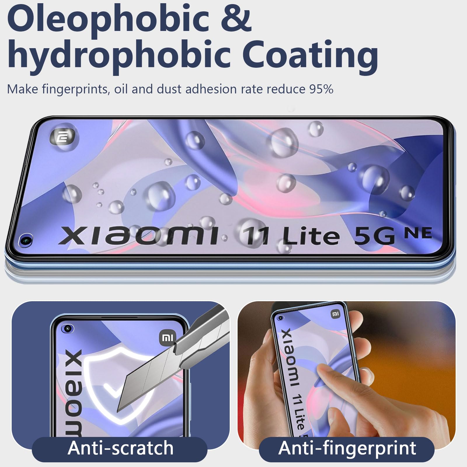 brotect Pellicola Protettiva Opaca per Xiaomi Mi 11 Lite Pellicola Protettiva Anti-Riflesso (2 Pezzi