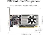 Glorto GeForce GT 210 1024 MB DDR3 Carte graphique à profil bas, PCI Expression 1.0 x16, Niveau d'entrée GPU pour PC, SFF et HTPC (HDMI/VGA)
