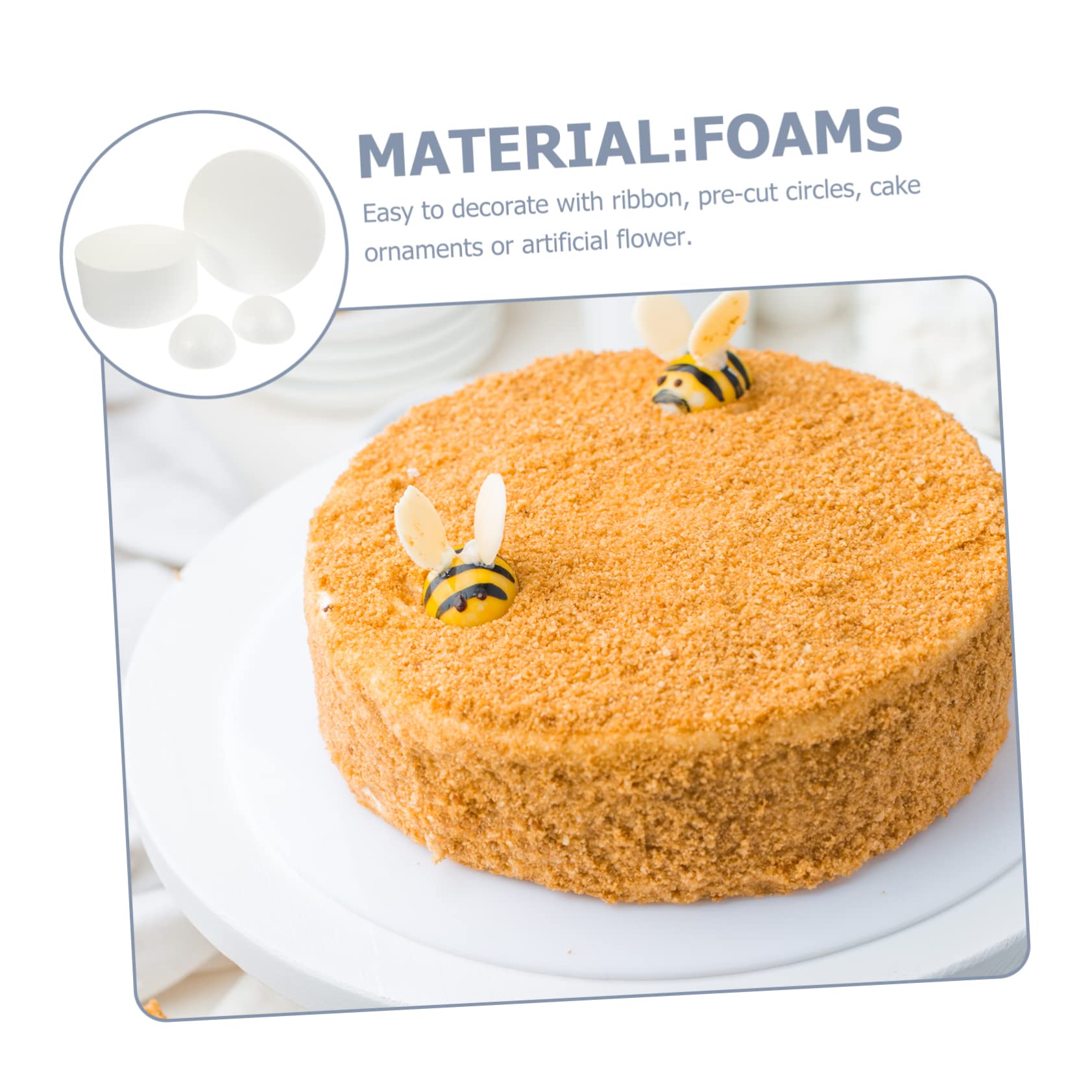 TEHAUX 4piezas Modelo De Pastel para Decoración Herramienta De Entrenamiento De Pasteles Falsos y Accesorios para Bodas y Cumpleaños