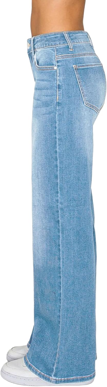 WAX JEAN Women's Low Rise Basic 22-Inch Wide Leg Jeans - Image 2