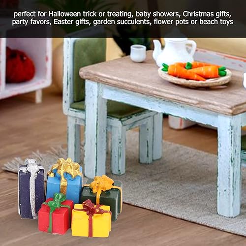 Miniatura 2 de Cajas de casa de muñecas, mano de obra fina educativa, 25 piezas de mini adornos de Navidad para casa de muñecas 1:12