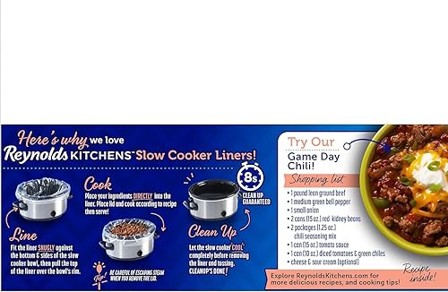 Miniatura 3 de Reynolds - Revestimientos para olla de cocción lenta, regular, 4 unidades (paquete de 10)