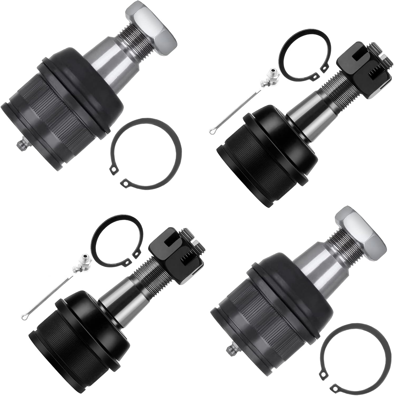 SCITOO 4pcs Suspension Kit 2 Lower 2 Upper Ball Joints for 1992-1997 for F-350 4WD 1999-2016 for Ford For F-250 Super Duty For F-350 Super Duty 4WD