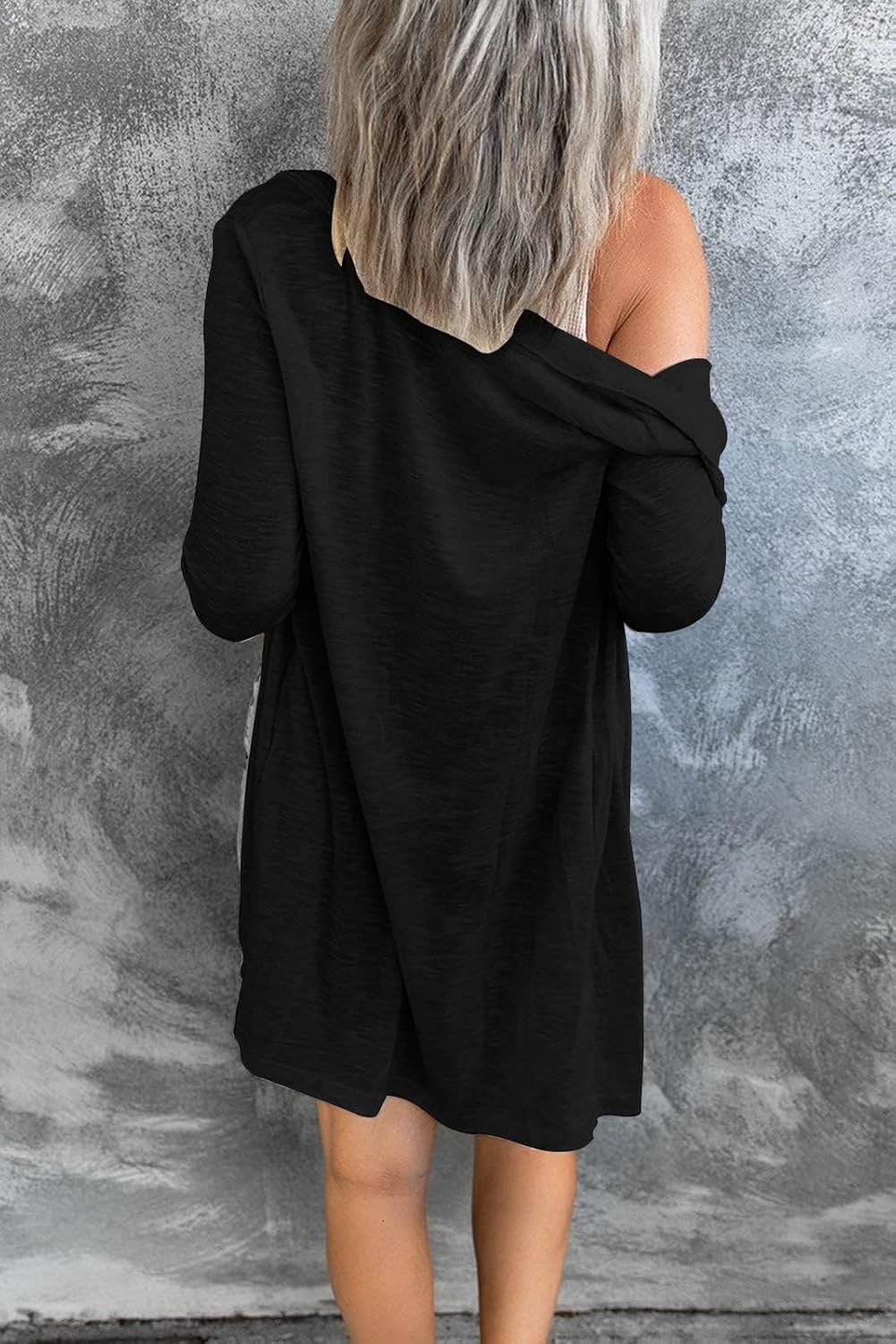 MEROKEETY Women's Lightweight Cardigan Summer Long Open Front Button Down Trendy Loose Outwear with Pockets - Image 4