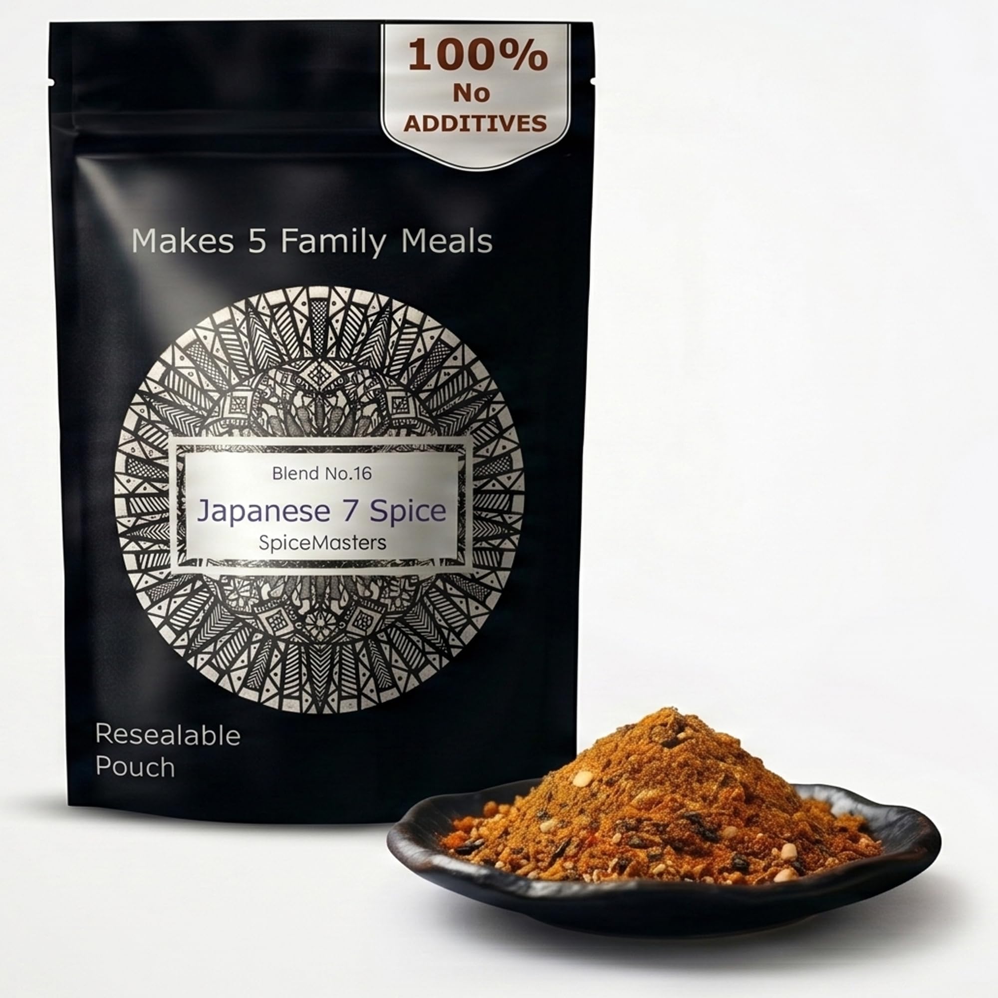 Spice Masters Japanese 7 Spice (Shichimi Togarashi) - Chef Crafted Small Batch Seasoning for Ramen, Noodles & Meat - UK Hand Blended, 100% Natural