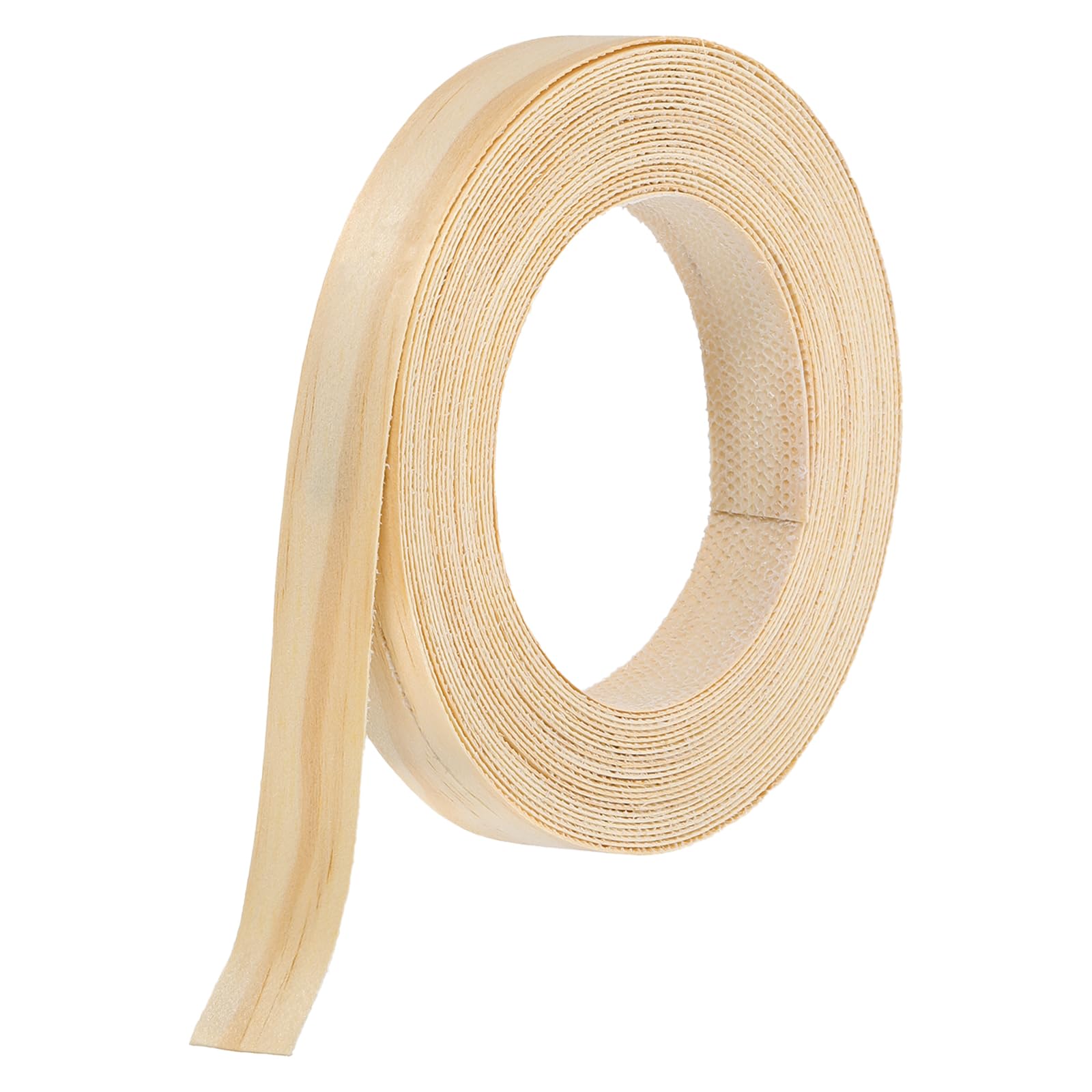sourcing map 19mm x 8m Wood Grain Repair Tape, Pre-Glued Iron on Wood Veneer Tape, Waterproof Wooden Edging Strip for Cabinet Scratch Repair, Furniture Restoration, Craft DIY, Pine