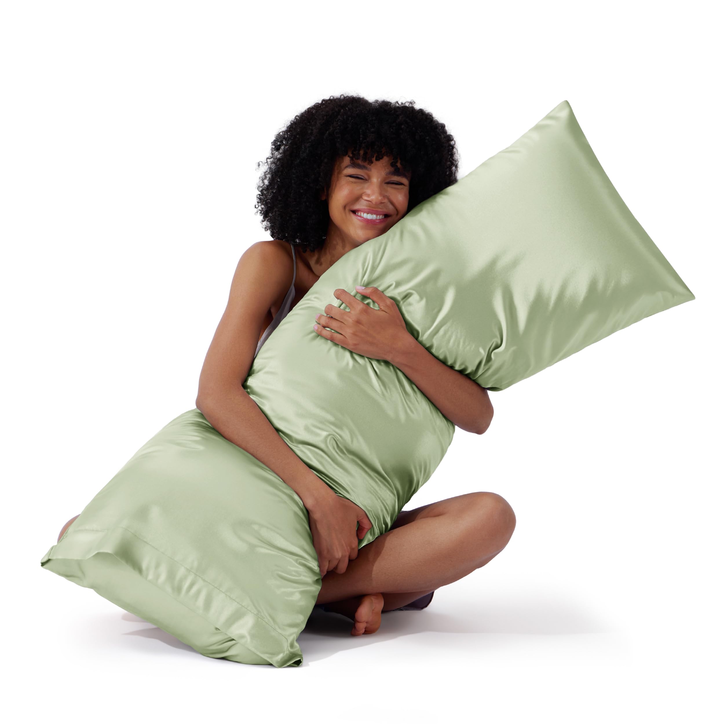 Bedsure Body Pillow Pillowcase, Similar to Silk Pillow Case, Sage Green