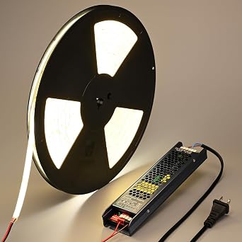 BENLUN 48V Outdoor COB LED Strip Lights Waterproof 65.6ft CRI 92