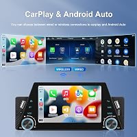 Hikity 5" Autórádió 1DIN Wireless CarPlay Android Érintőképernyős Bluetooth 2