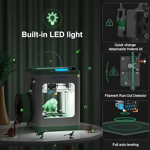 Miniatura 8 de Entina TINA2S Impresoras 3D con impresión WiFi en la nube, enorme biblioteca, totalmente montada, mini impresora 3D para principiantes y niños con