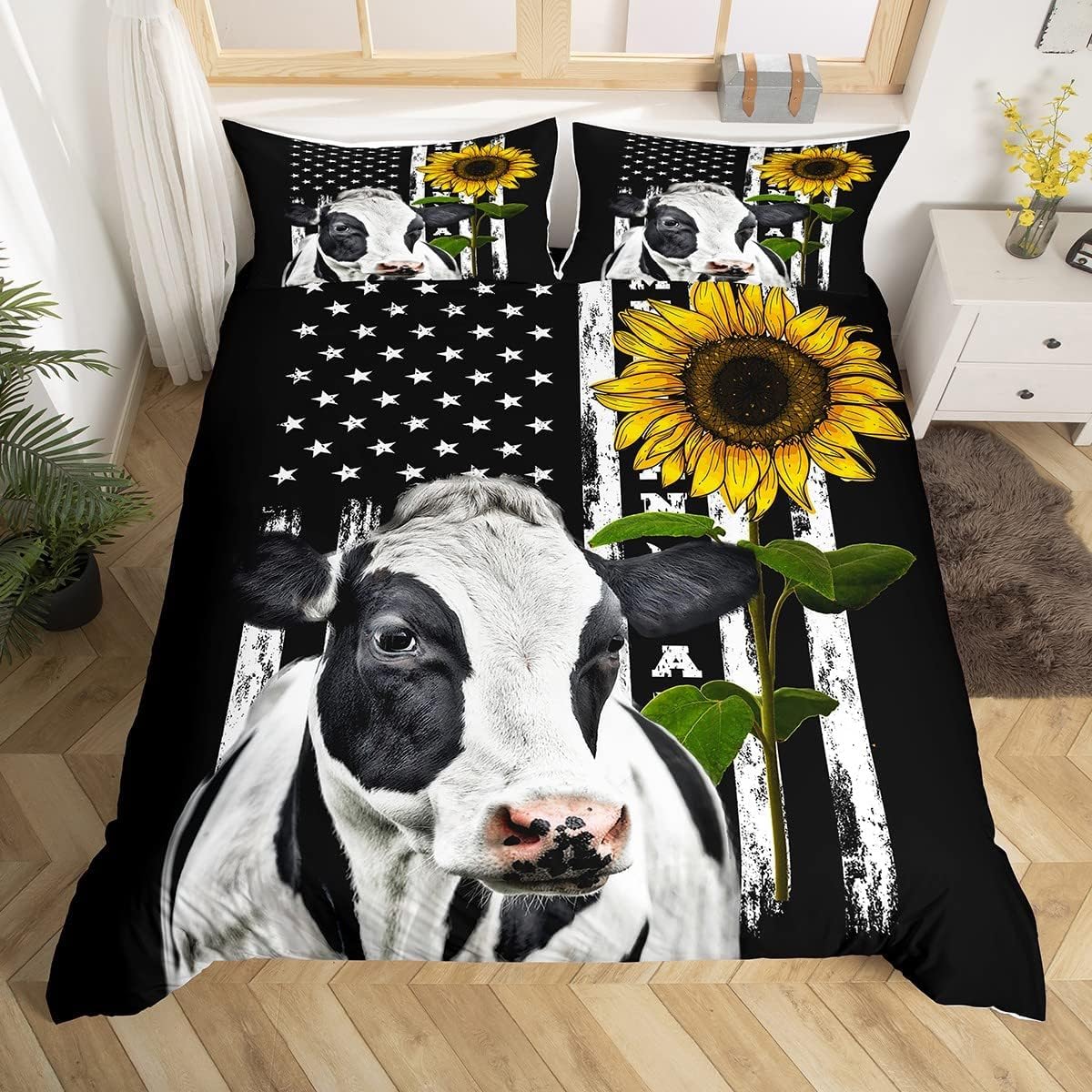 Parure de lit 200x200 adulte microfibre vache pour des nuits tendres et douillettes