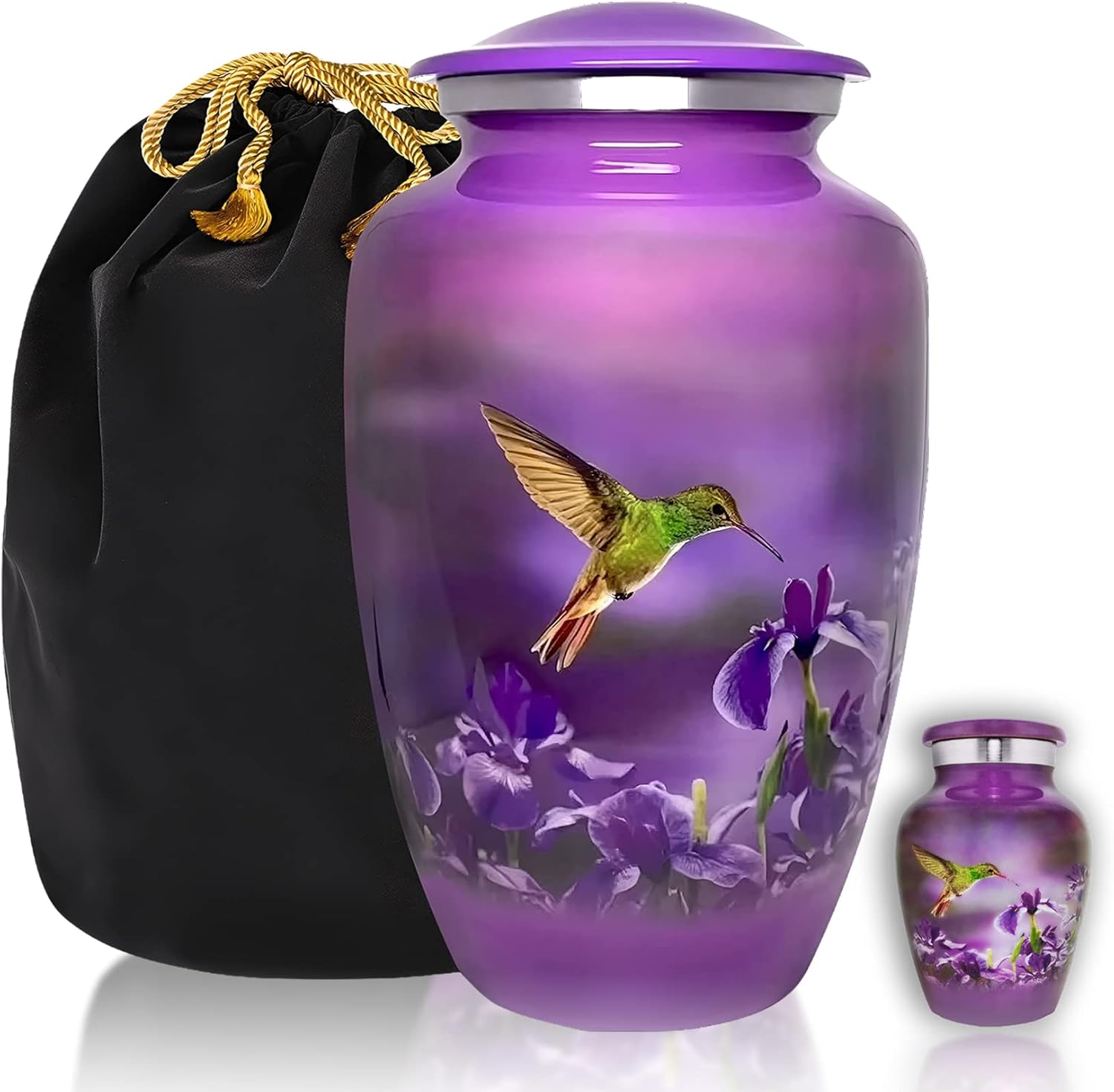Natures Peace Hummingbird Adult Large Urn for Human Ashes - A Lovely Sharing Tokens to Remember Your Loved One - Mini Urns for Human Ashes - Cremation Urns - Memorial for Funeral
