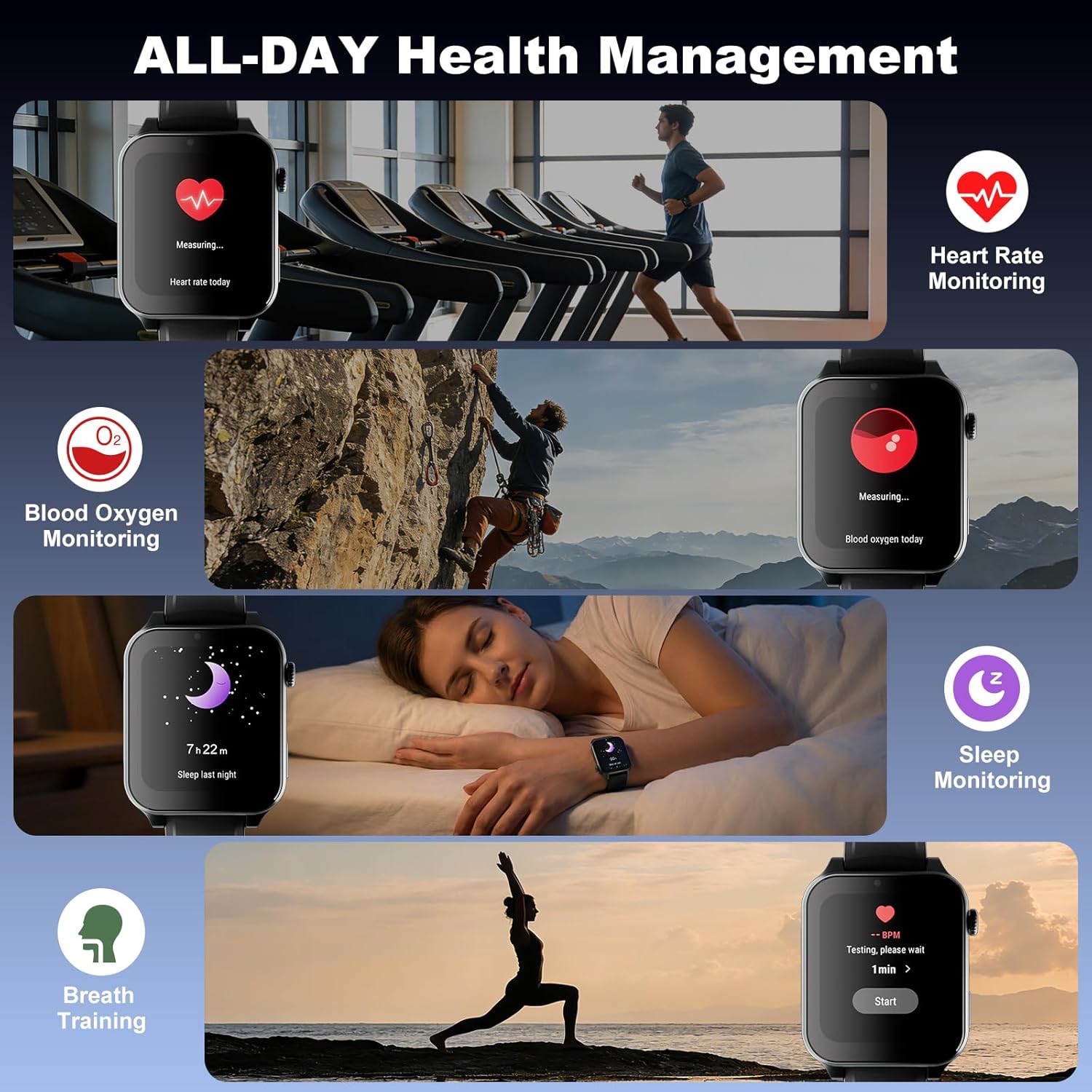 Smart Watch, Real Time Smart Translation Watch, Two-way Instant Voice Translation, Online & Offline Language Translator Device for Men Women, AI Translator Smartwatch with Health Fitness Tracker