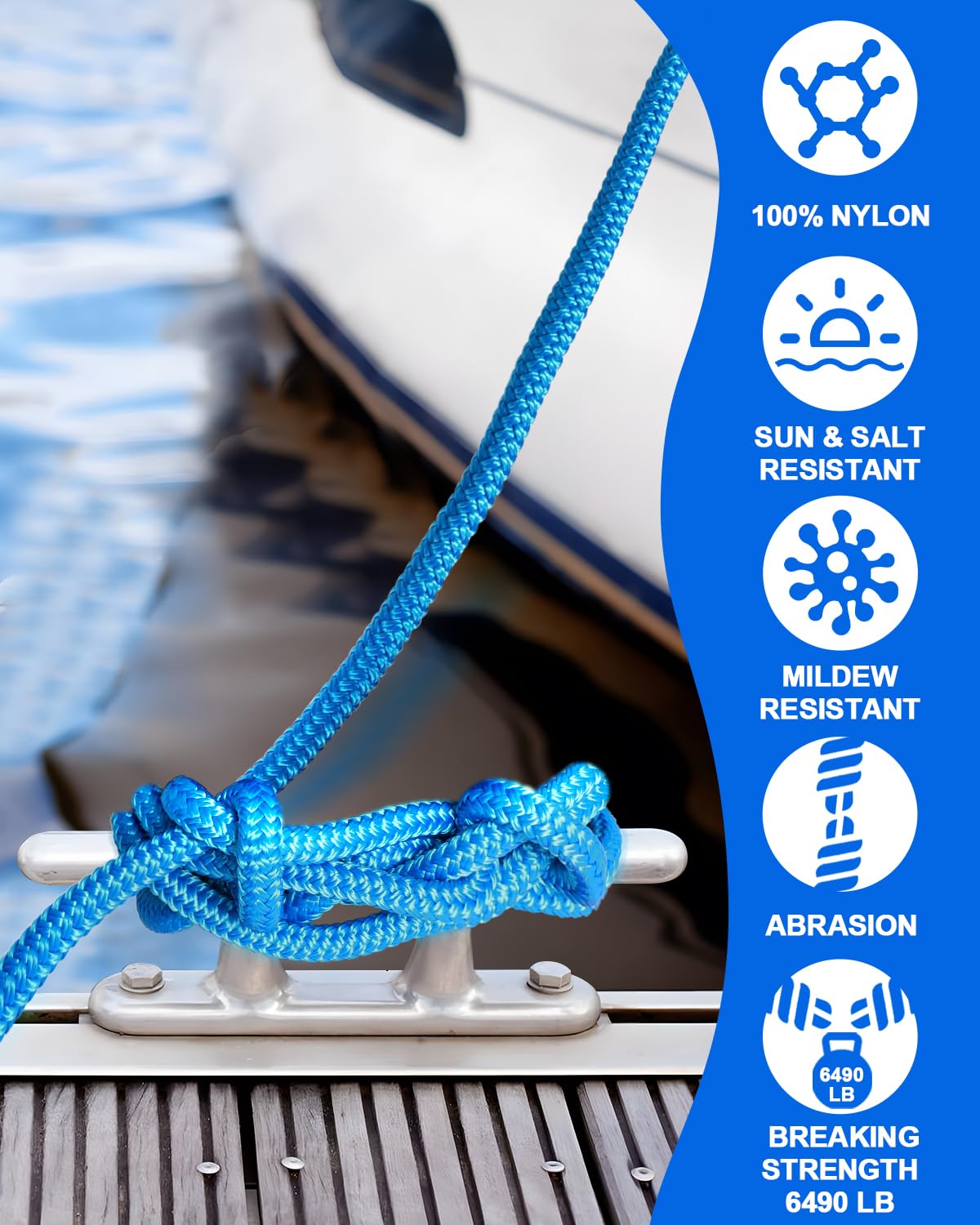 Dock Lines 3/8 Boat Dock Lines 1/2