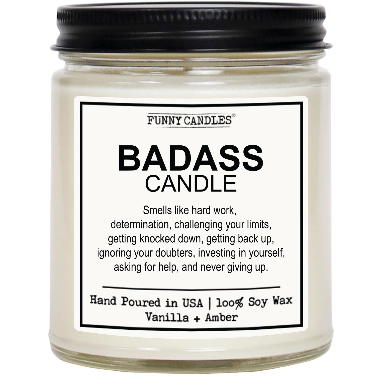 – Hilarious Congrats Gift for Graduates, Promotions, New Jobs, Boss, Good Luck, Motivational or Just Crushing Life, Vanilla Scented, 100% Soy Wax, USA Made