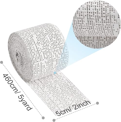 Miniatura 2 de Rollos de tela de yeso de 45 pies - 211 pies, tiras de gasa blanca, vendajes envolventes para manualidades, moldes de yeso para el vientre