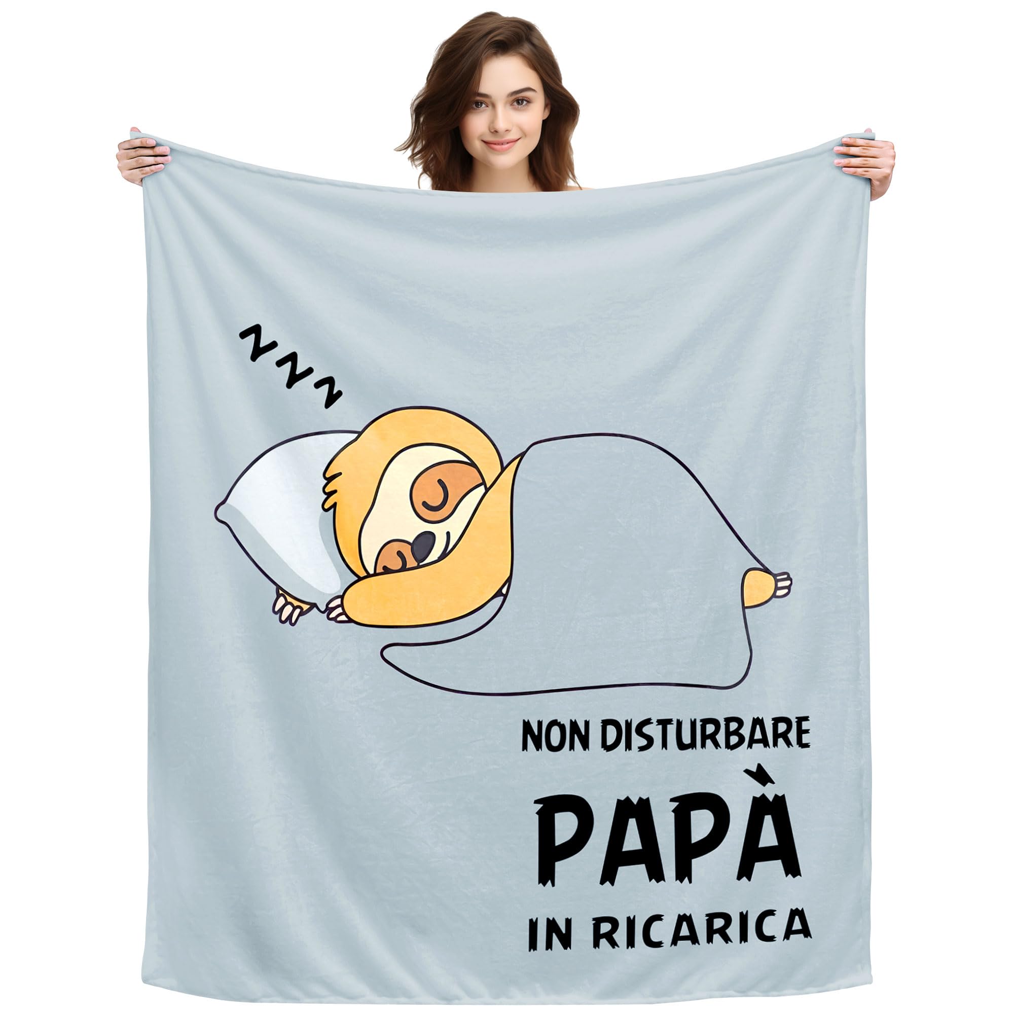 UFOORO Coperta In Flanella Personalizzata Per Papà – 140x180 Cm – Regalo Affettuoso Con Frasi Come 'Ti Voglio Bene' E 'Orgoglioso Di Te'