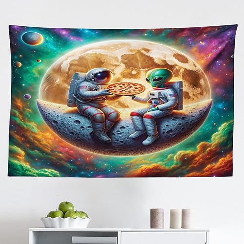 Miniatura 115 de Ambesonne Tapiz hawaiano, Costa Na Pali en la isla de Kauai en Hawái, día soleado, horizonte de montaña, colgante de pared para dormitorio, sala