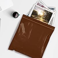 Vista 7 de Bolsas de plástico con cremallera de color ámbar para embalaje, 12 x 12 pulgadas. Paquete de 100 bolsas de plástico con cremallera. Bolsa