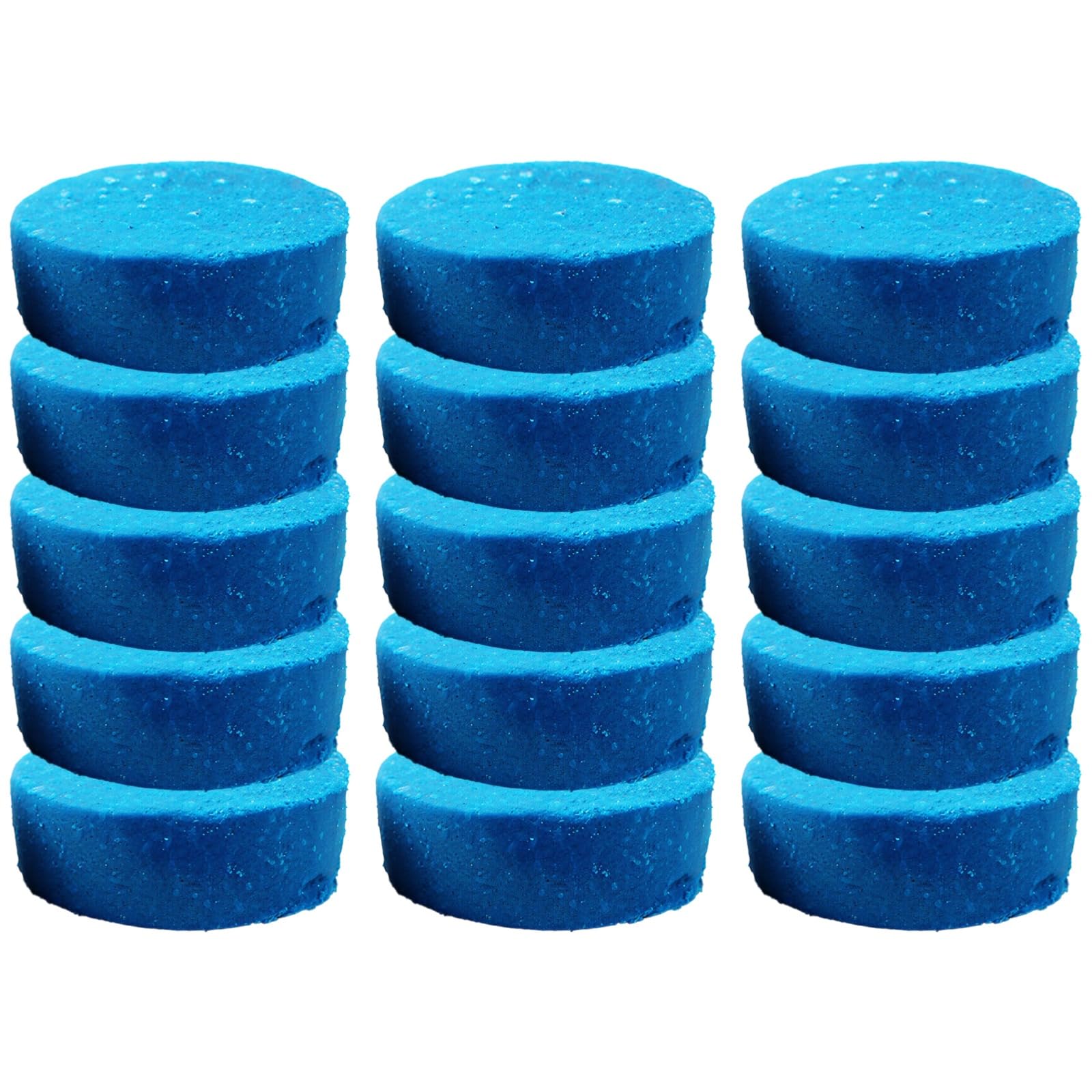 15 Stück WC-Reinigungstabletten blau, automatische Toilettenreiniger-Tabletten, Geruchskontrolltabletten für die Toilettenschüssel, leicht anzuwenden, einzeln verpackt für das Badezimmer