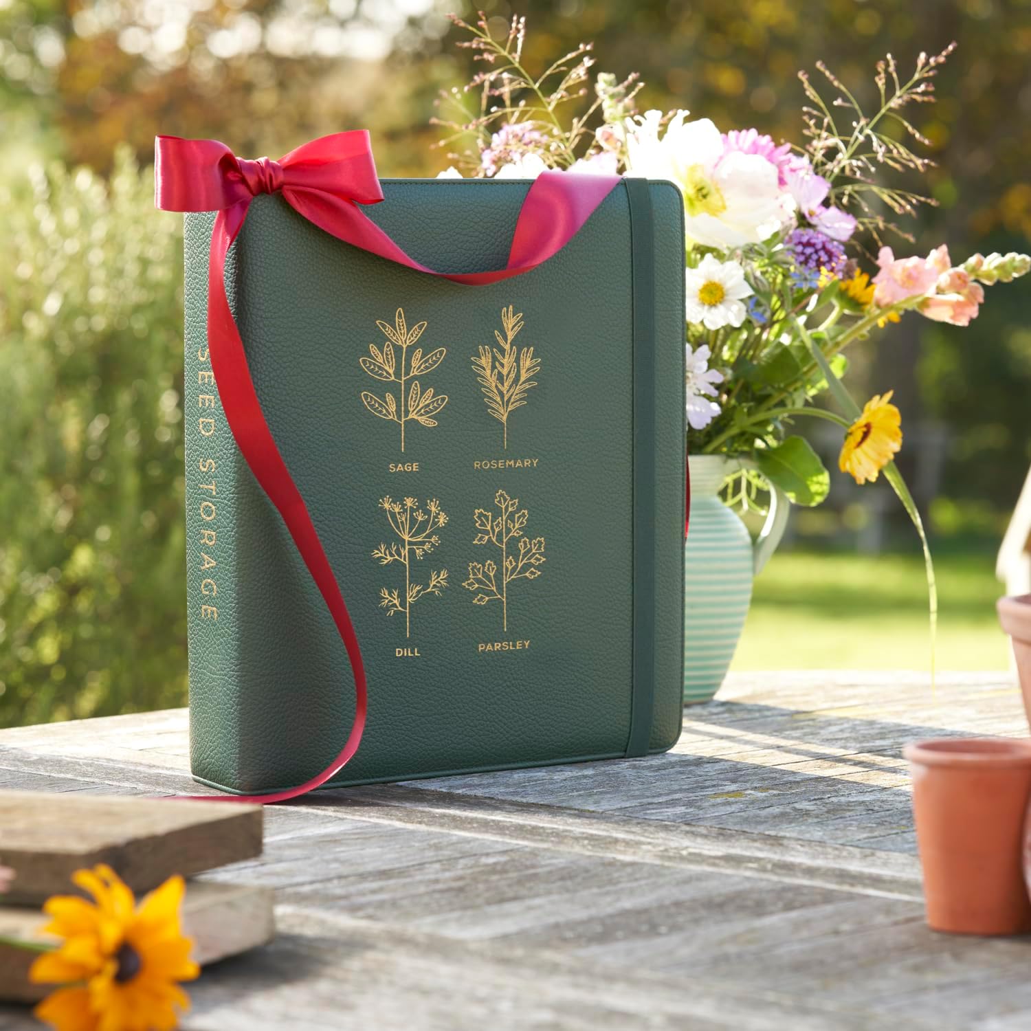 Seed Storage Organizer Binder - Seed Packet Organizer with 50 Pack Sheet Protectors that stores 200 Seed Envelopes. Seed Storage Binder delivering complete Seed Saving Kit for every Garden Lover.