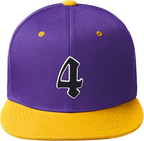 Miniatura 8 de Daxton Gorra de visera plana con iniciales de números de la A a la Z del alfabeto inglés antiguo del Snapback