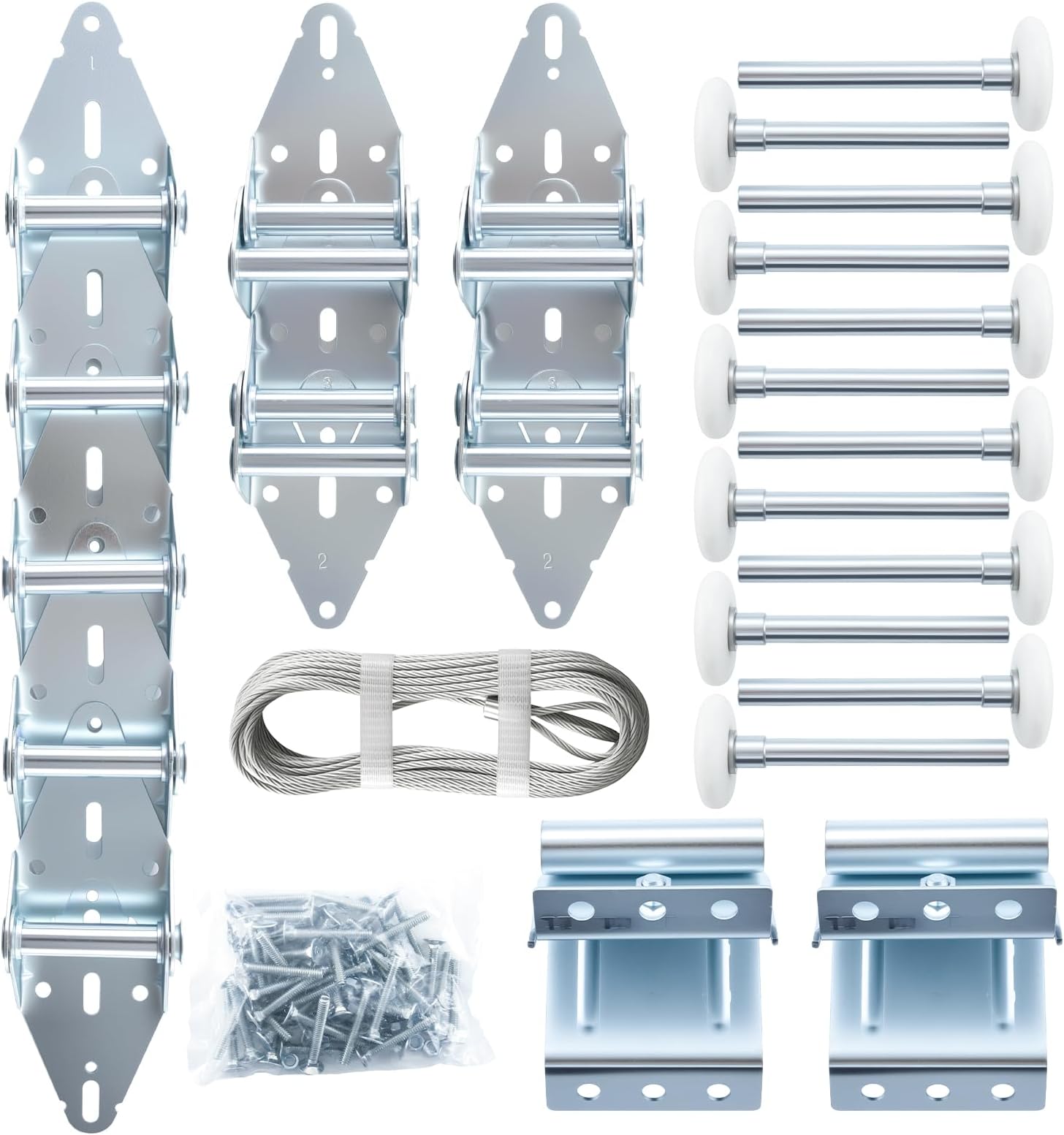 HOME MASTER HARDWARE Garage Door Hinge & Roller Tune Up Kit Garage Door Hardware Kit for 16 x 7 or 18 x 7 Door