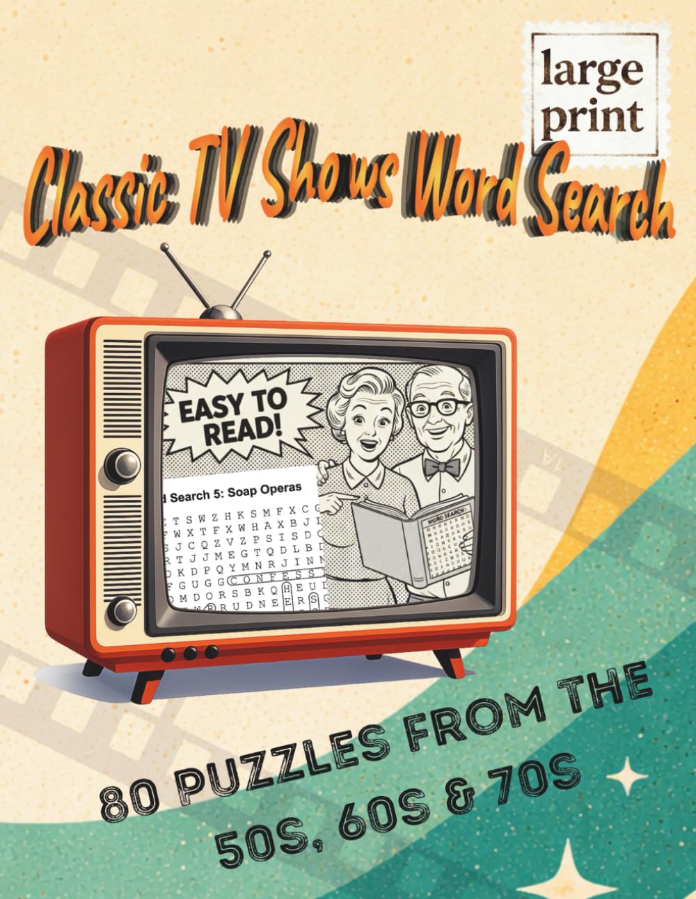 Classic TV Shows Word Search: Large Print Puzzles for Seniors and Adults | 1950s, 1960s & 1970s Sitcoms, Westerns and Variety Shows