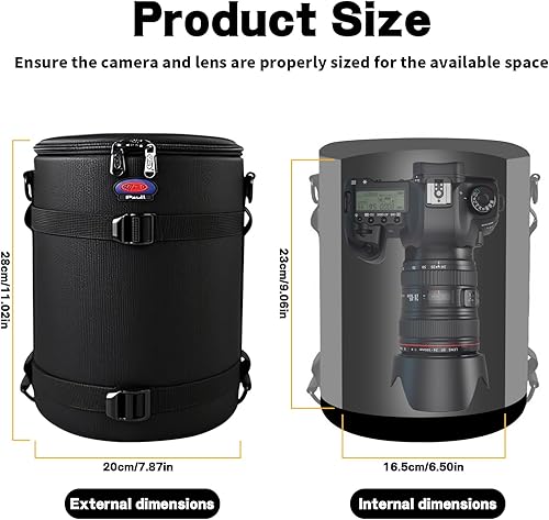 Vista 19 de Funda para lente de cámara DSLR Bolsa para lente de cámara compatible con lente de cámara