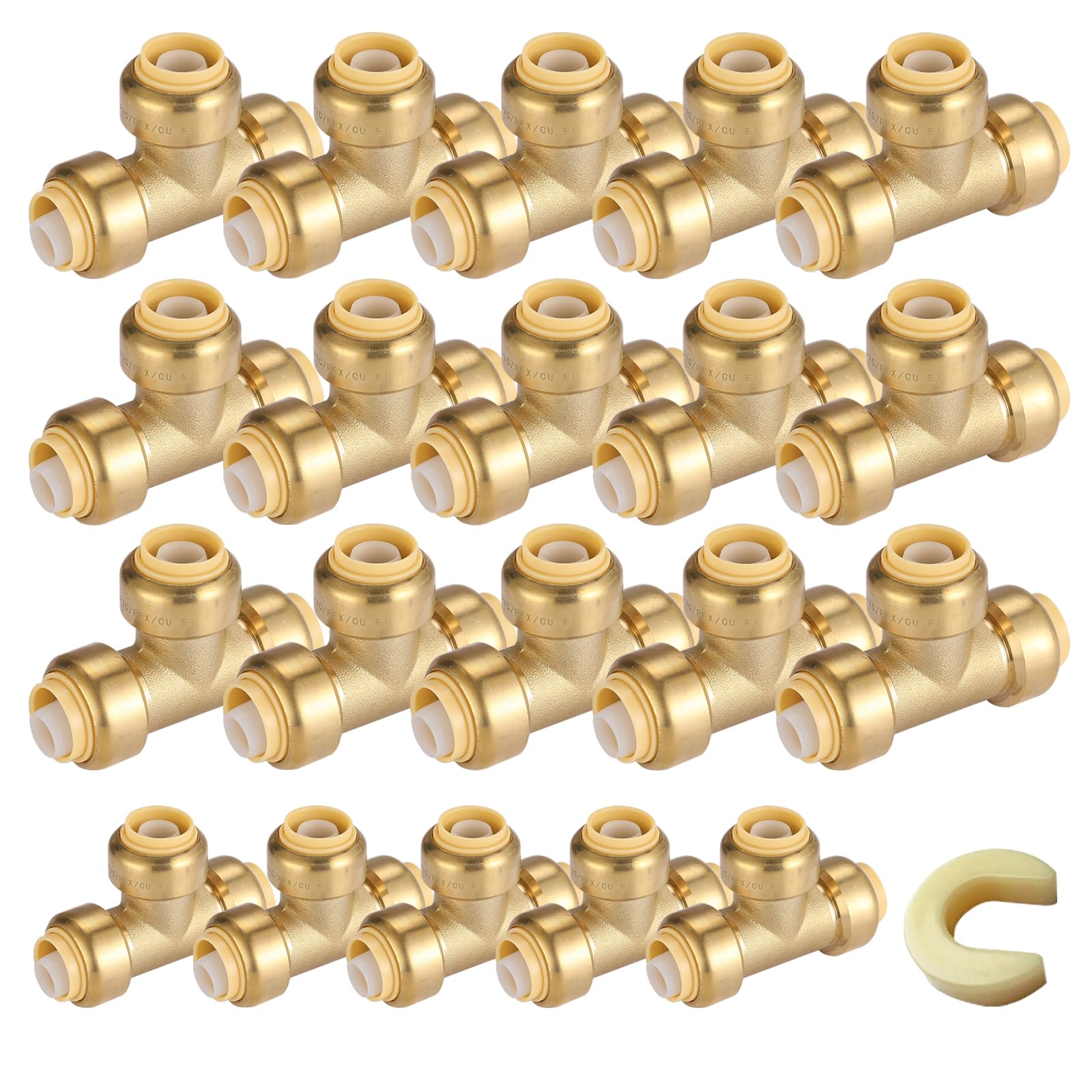 GUOFIS 1/2" Push-Fit Coupling Fittings - 10 Pack -13