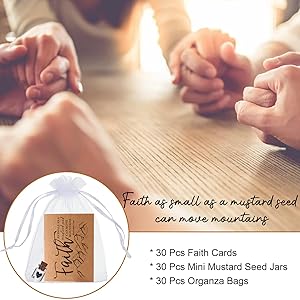Qpige Bulk 30 Have a Little Faith Card Christian Gifts for Women, School Church Wedding Baptism Unique Christian Religious Inspirational Gifts for Women Men (1ml-30pcs)