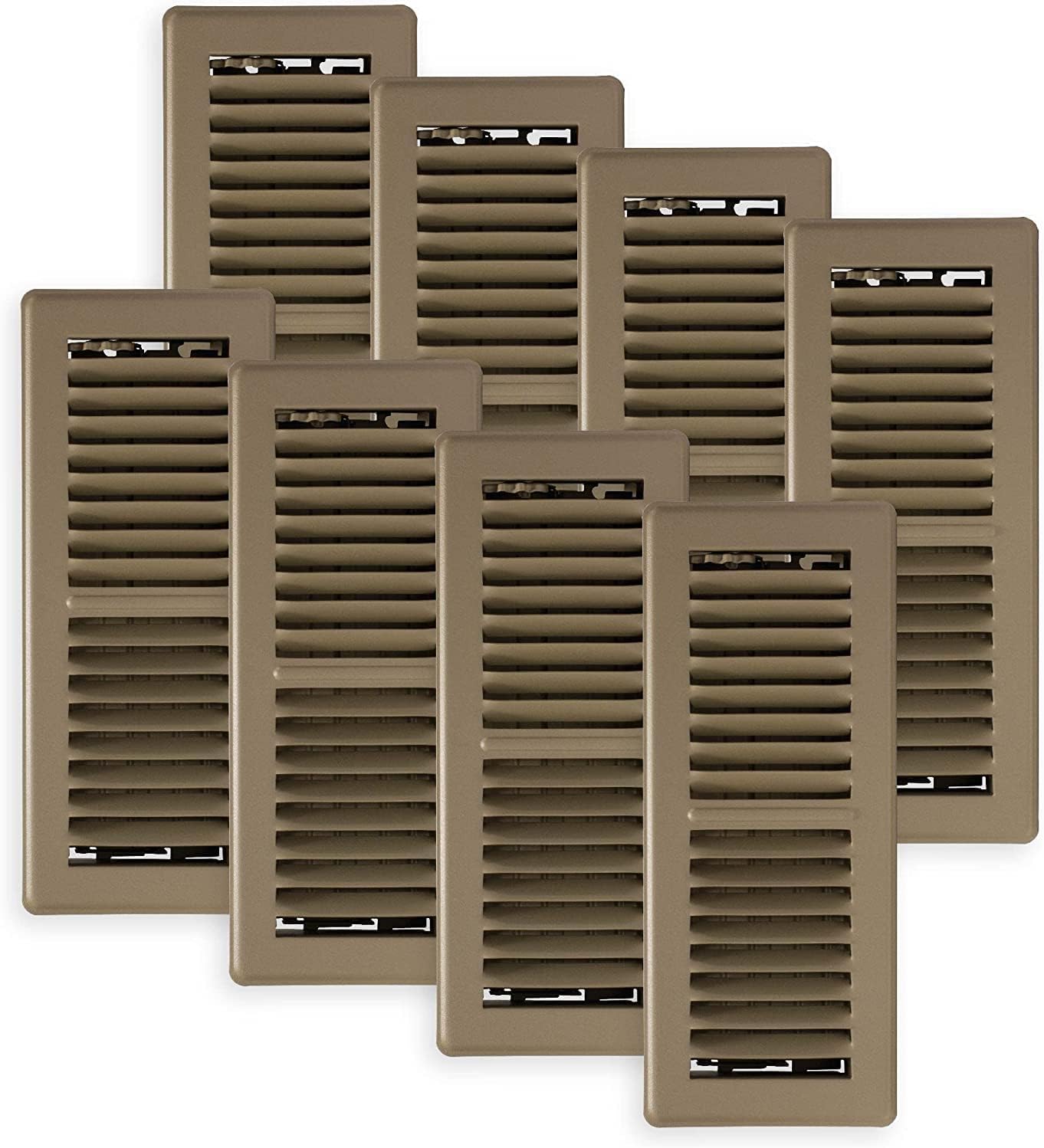 Decor Grates PG412-BWN-8 Pro Grates Steel Floor Register, 4x12 Inches, Brown
