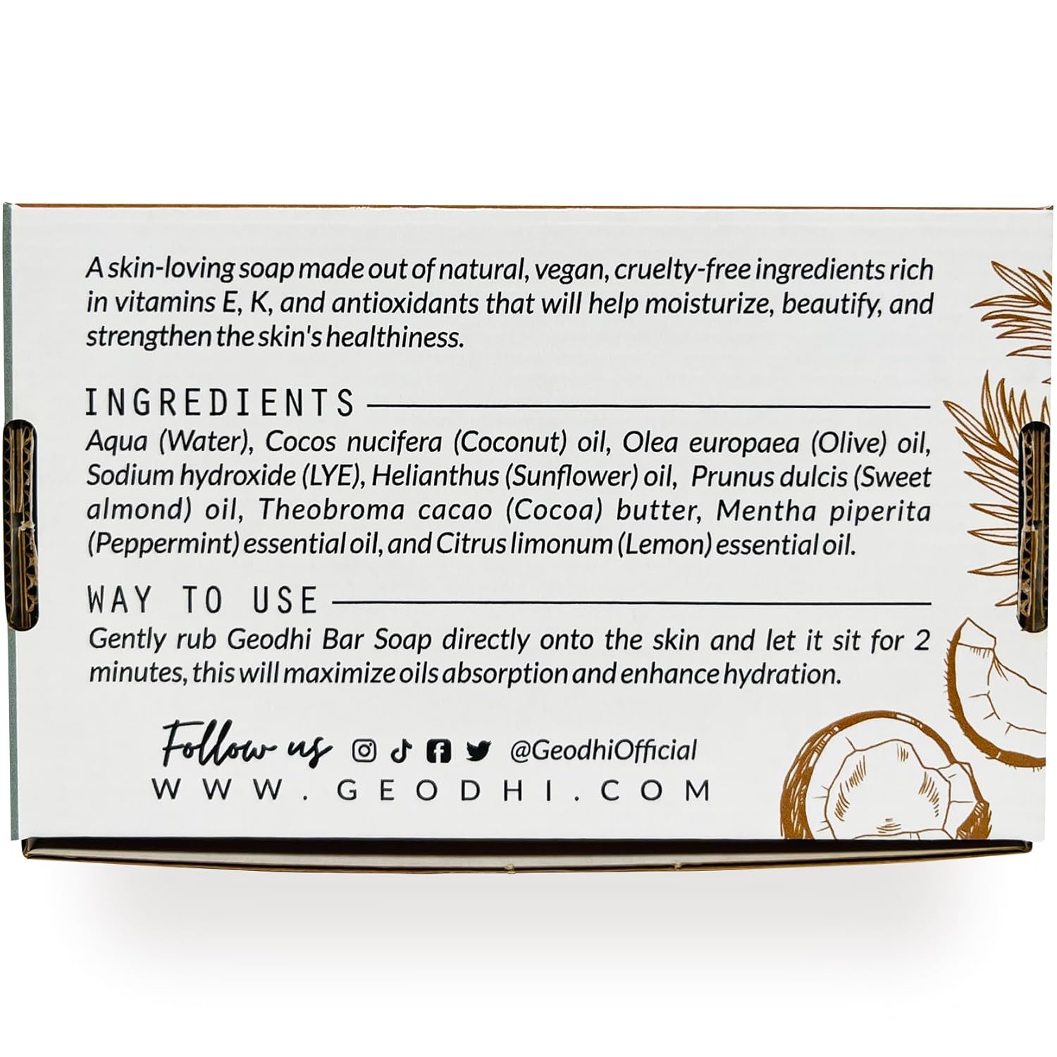 Handmade Vegan Cold Process Soap with Premium Essential Oils, Great for Acne, and Dry Skin - Set of 4 Both Women and Men Soap Bar-. (Coconut)