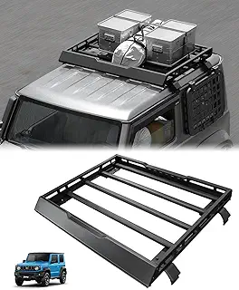 ジムニー ルーフラック ハーフタイプ ルーフキャリア シエラ ノマド JB64 JB74 JC74 D5 5ドア ラック キャリア アルミ製 耐食性 キャンプ 軽量 引っ越し 荷物 狩猟 スポーツ 漁具 Caroland