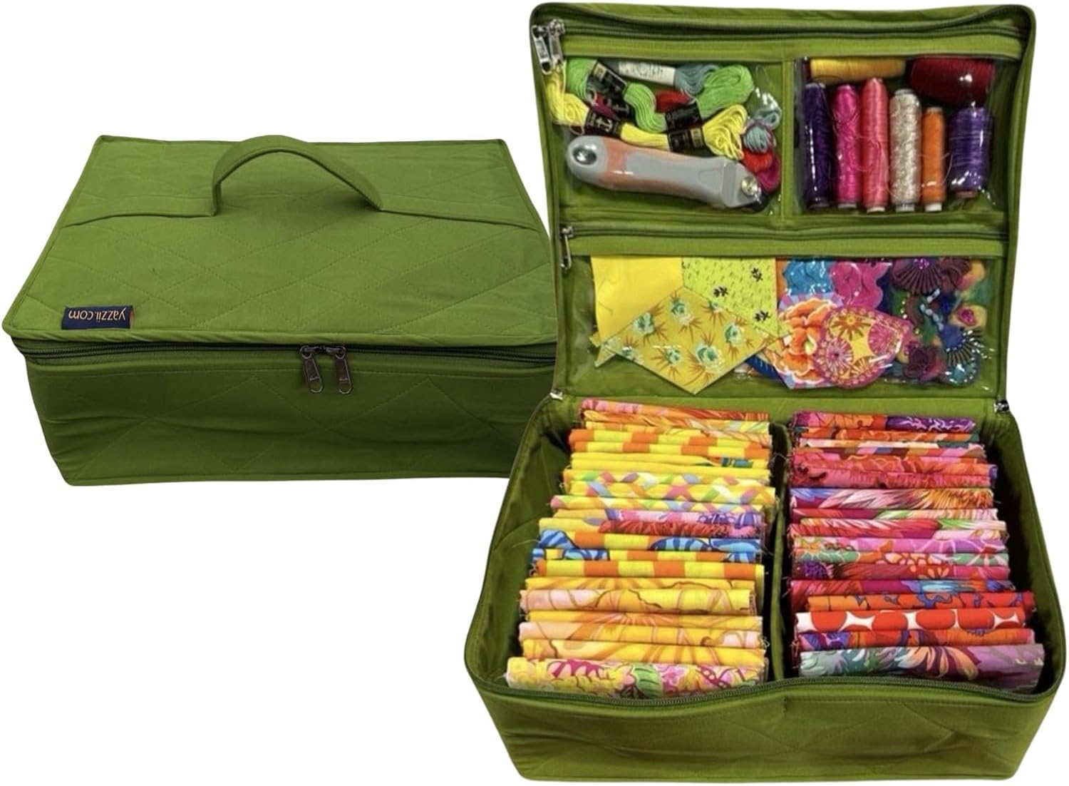 All Purpose Storage Organizer Bag - Quilting, Sewing,Knitting, Portable, Multifunctional - Green
