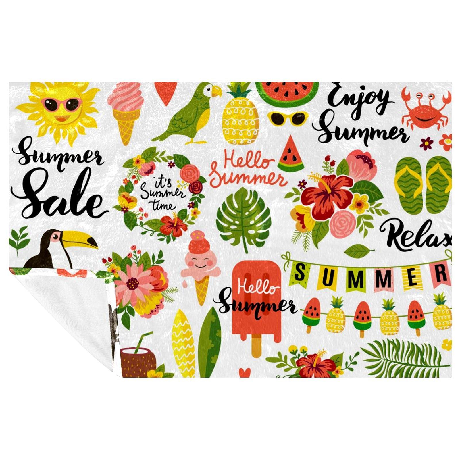 Couverture chaude de lit Summer Enjoy, plaid haut de gamme 150 x 100 cm