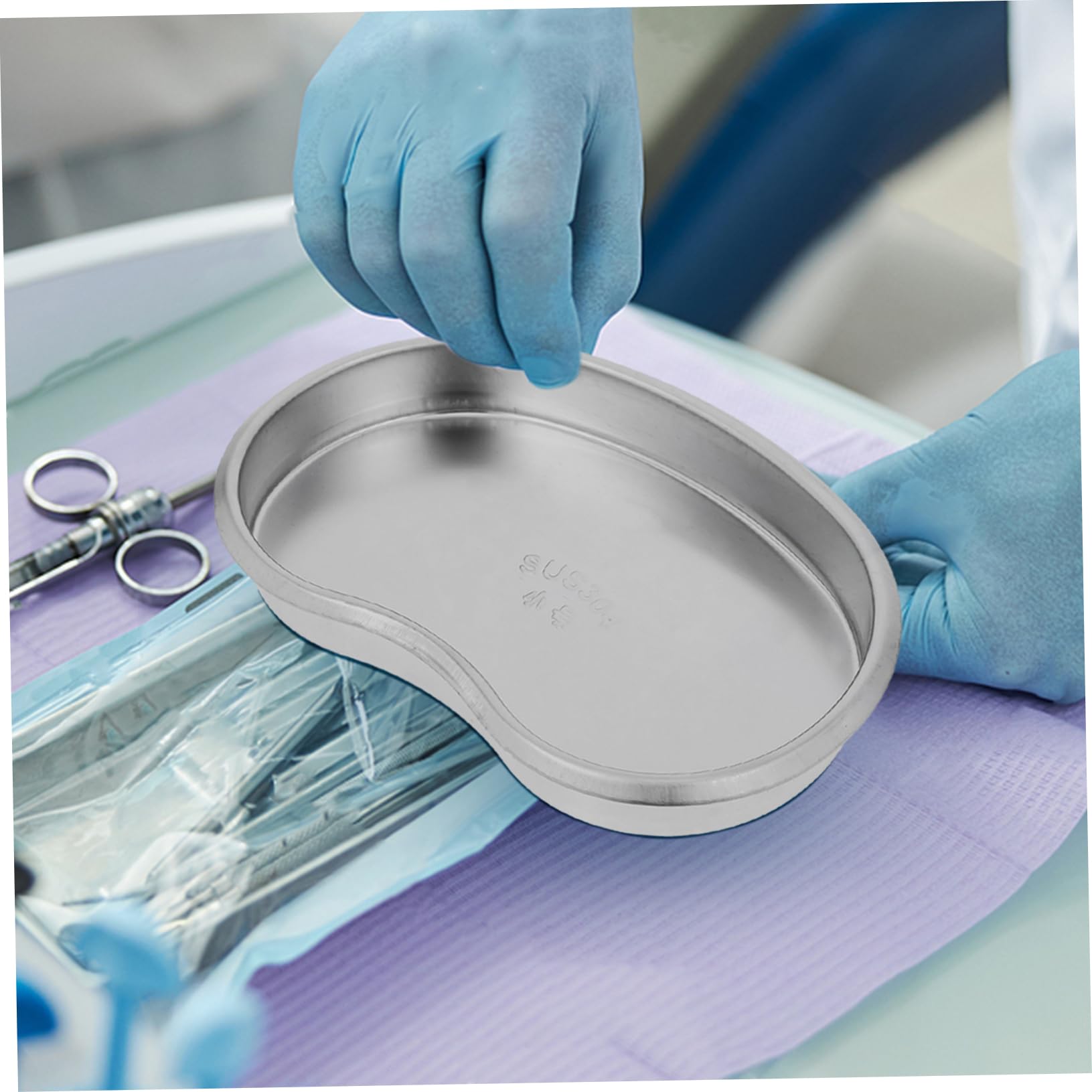 PACKOVE 304 Edelstahl Nierenschale 4 Stück Silber Oval Leicht zu Reinigen für Badezimmer und Alltagseinsatz