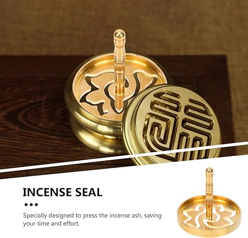 Miniatura 7 de GANAZONO Kit de incienso Prensa de incienso de cobre, quemador de incienso, quemador de placa, patrón de flor de loto, incensario, tazón de torre,