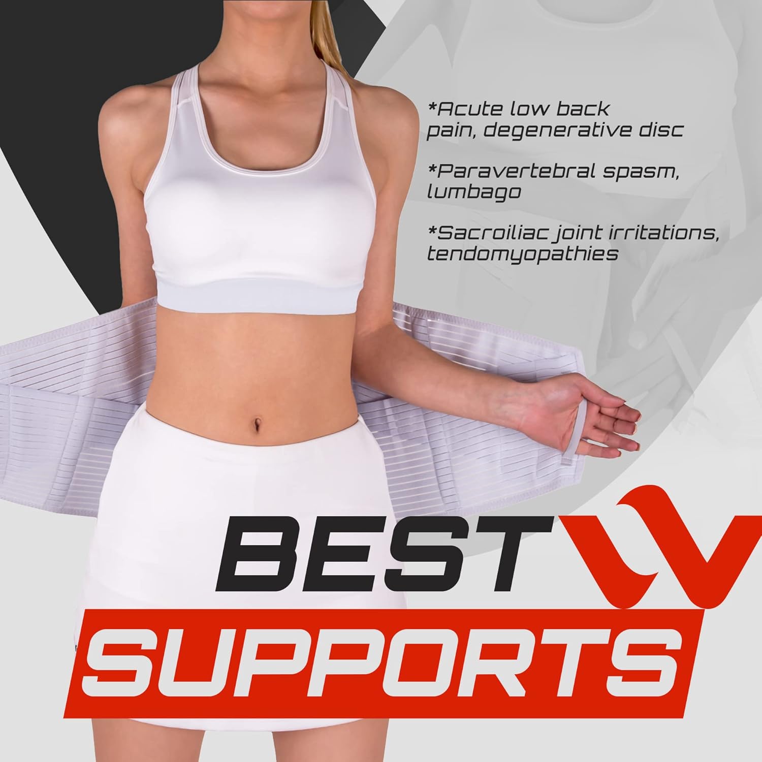 WEHR Lumbocare High Lumbar Support Lower Back Brace – Lumbosacral Support Brace with Soft Splints – Premium Skin Friendly Elastic Material – Ideal for Back Pain, Lumbago, Posture Alignment (Small)