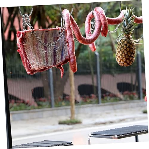Miniatura 4 de 20 ganchos de carne para ahumar y secar, ganchos pequeños para tocino, pollo, salchicha de carne y jamón para procesamiento de carne de barbacoa y