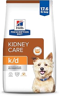Hill's Prescription Diet k/d Kidney Care with Chicken Dry Dog Food, Veterinary Diet, 17.6 lb. Bag