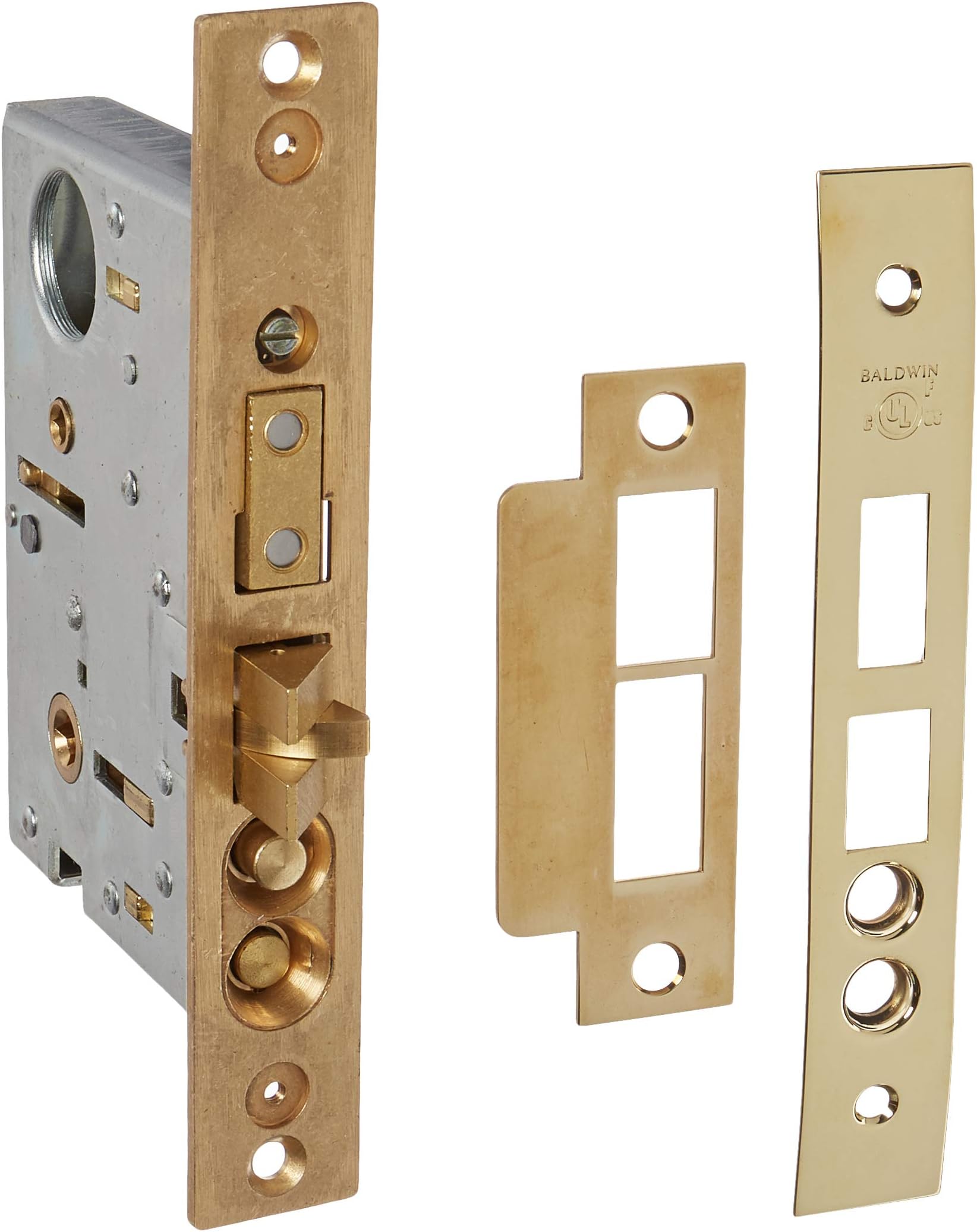 Toptotoo Mortise Lock Set Interior Door, Old Door Lock Replacement Parts, Antique Vintage Door Lock Hardware, Skeleton Keys And Reversible Latch, Mortise Lock Kit, Brushed Nickel Finish - View #4