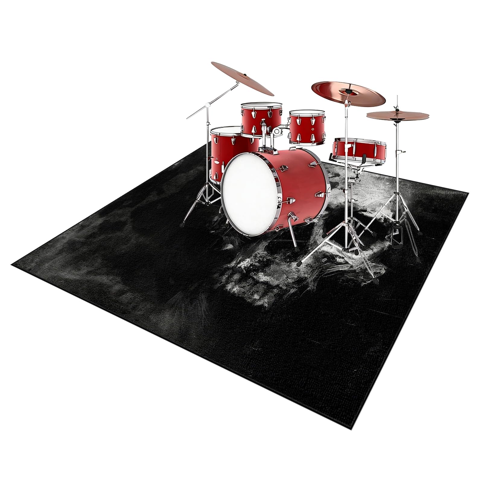 Drum Teppich Schlagzeugteppich 200 x 170 cm Elektrisches Trommel Teppiche Schallschutz Drumteppich Trommelmatte Professionelles rechteckiges elektronisches Jazz Schlagzeug Kit für Studio, Wohnung