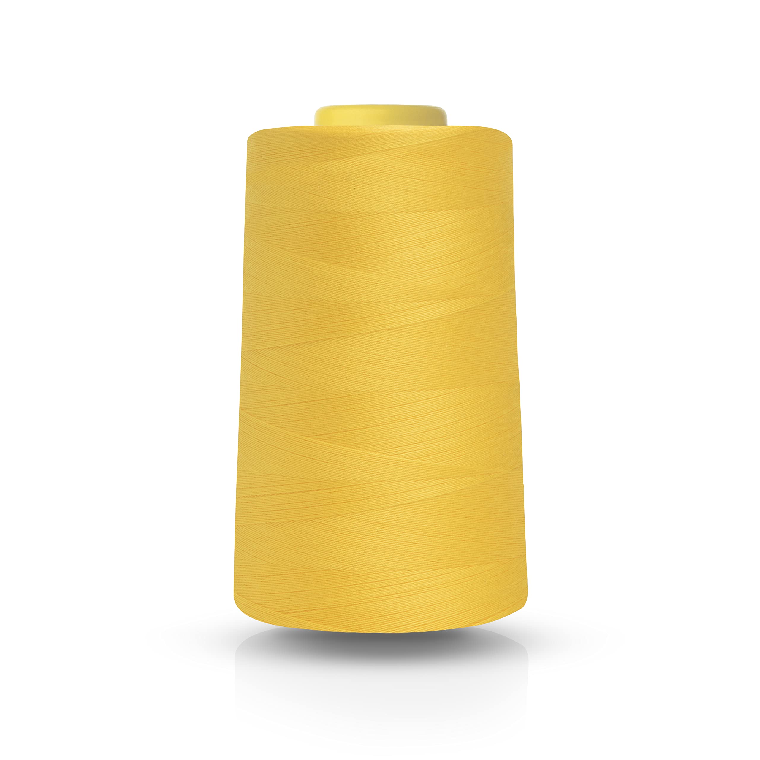 Realm Single Overlocking Sewing Machine Polyester Thread 5000 Yards Cones White Black Natural Navy Red (Yellow)