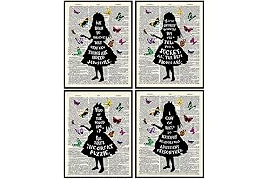 Alice in Wonderland Quote Wall Art Prints for Girls