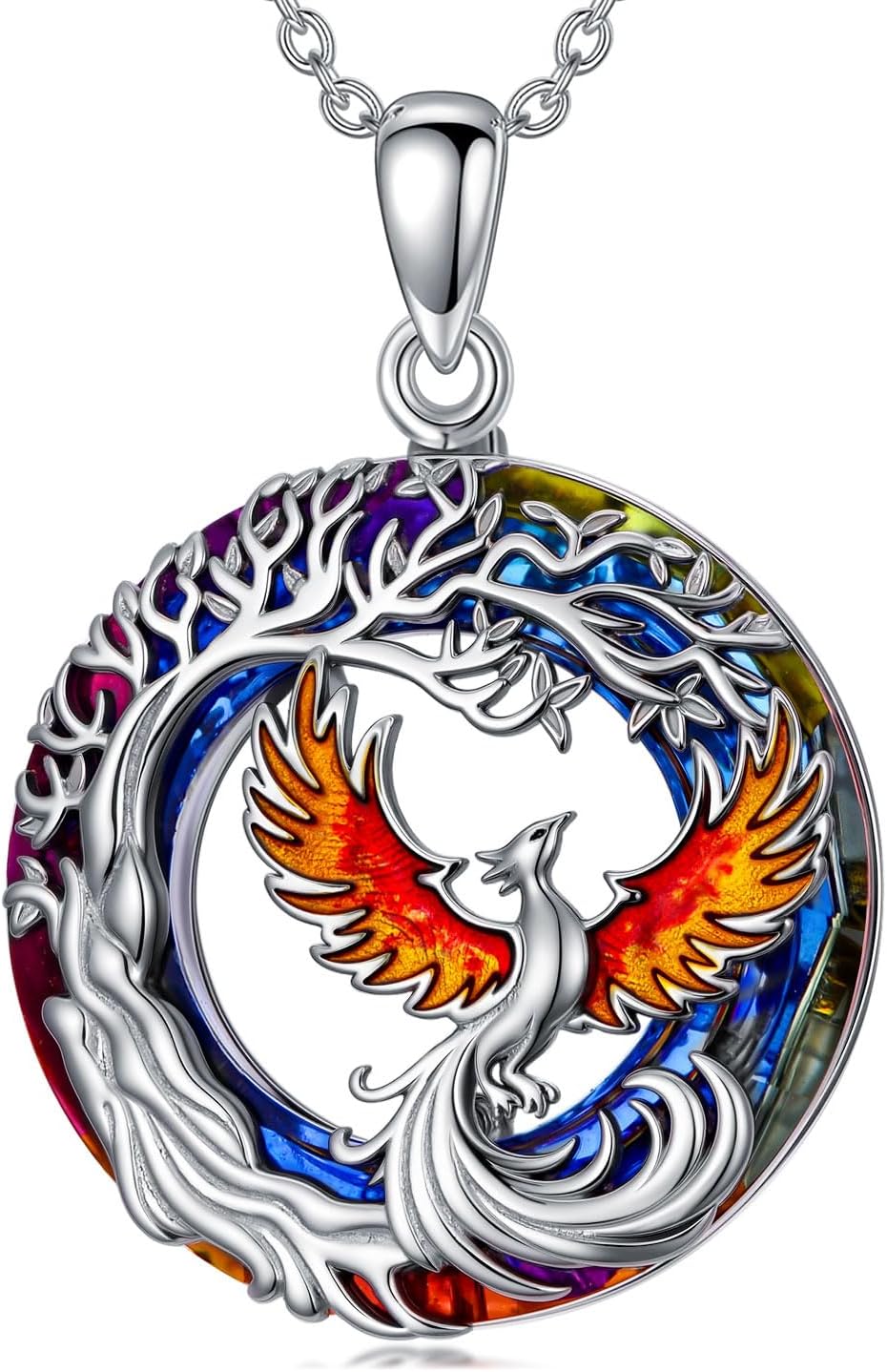 Dorunmo Phoenix Pendant Necklace S925 Sterling Silver Rising PhoenixJewelry Gifts for Women Mom