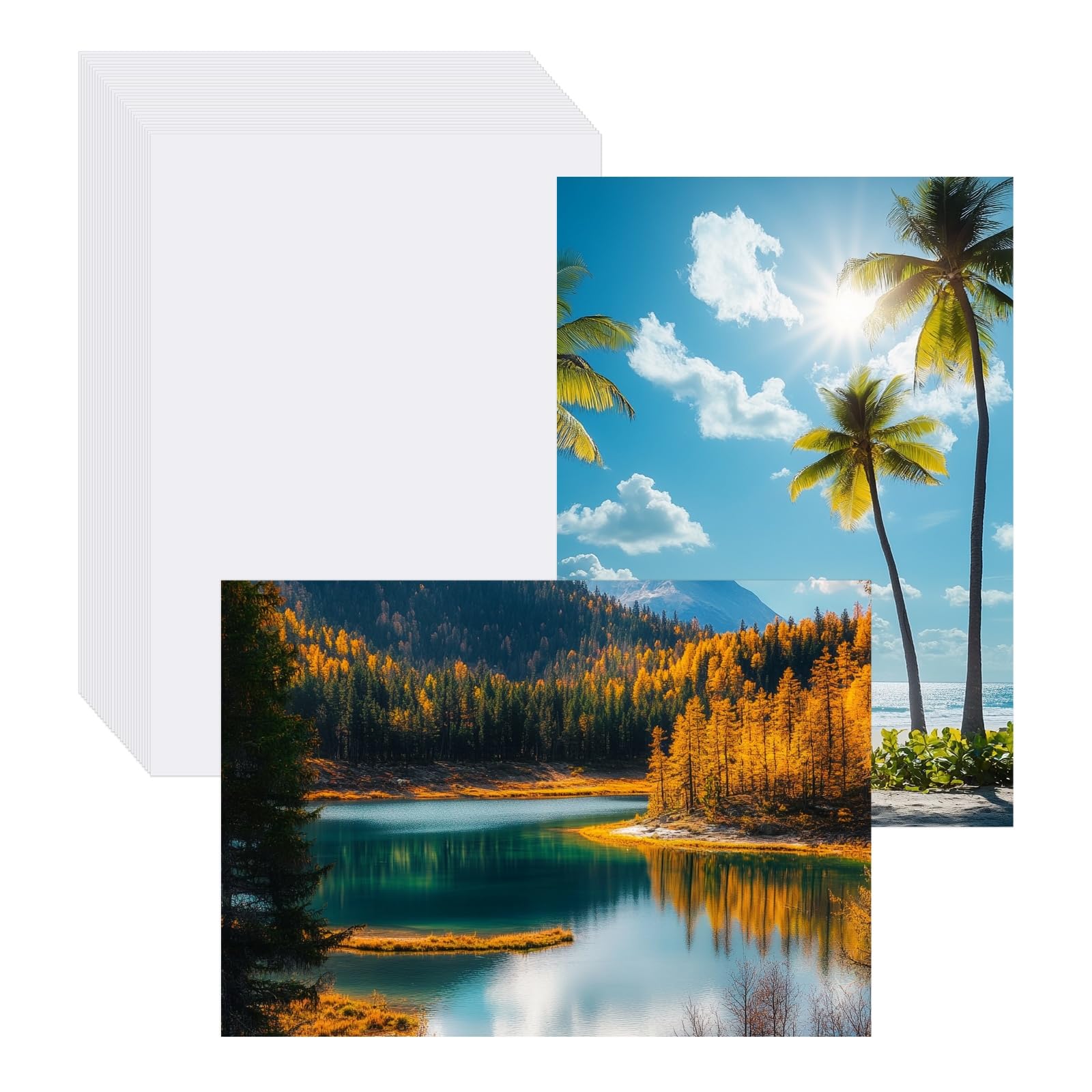 sourcing map 100 Sheets Glossy Photo Paper, 3.5x5 Inches Picture Paper 240gsm Glossy Card Stock for Inkjet Printing Printer,Making Pictures Greeting Card Printing