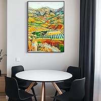 Vista 3 de Van Gogh - Lienzo decorativo para pared, impresiones de campos lejanos, famosas pinturas al óleo, pintura al óleo de Vincent Van Gogh, póster