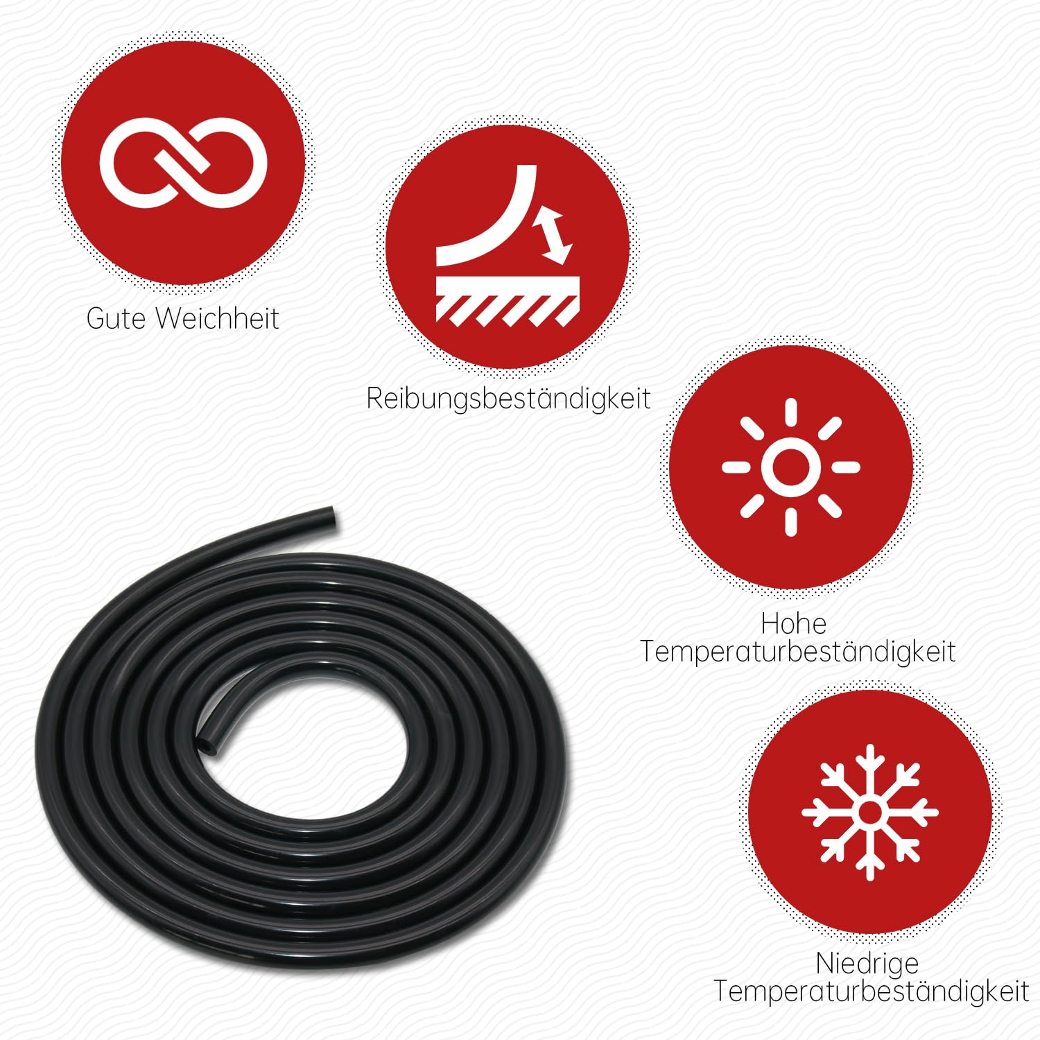 3Meter Unterdruckschlauch 4mm ID Unterdruck Schlauch Silikon Schwarz 3Meter Unterdruckschlauch 4mm ID Unterdruck Schlauch Silikon Schwarz