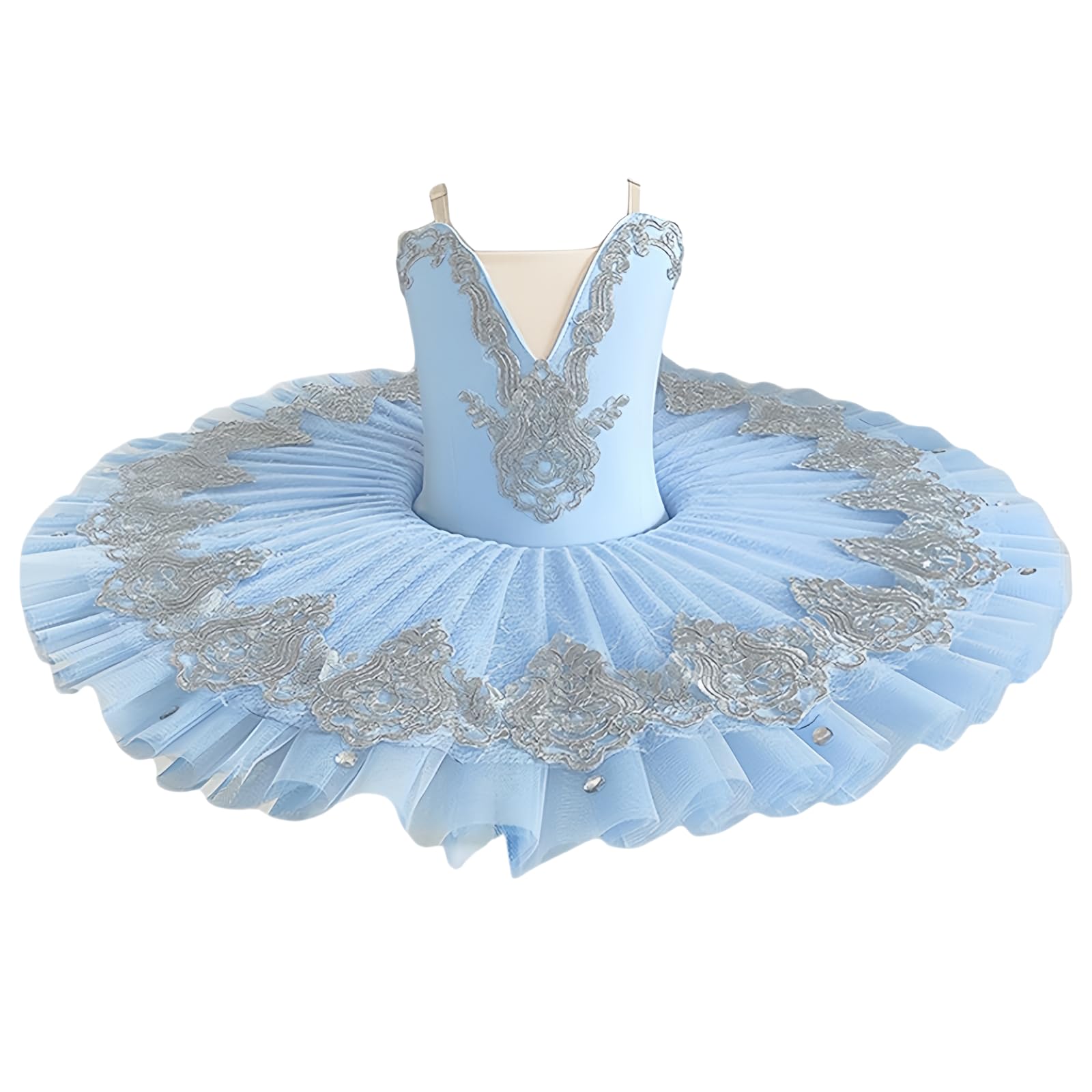 Abito Tutu da Balletto Professionale Blue Bird Viola | Costume Classico Da Ballerina Con Bordo A Balze Per Ragazze, Donne E Spettacoli Sul Palco